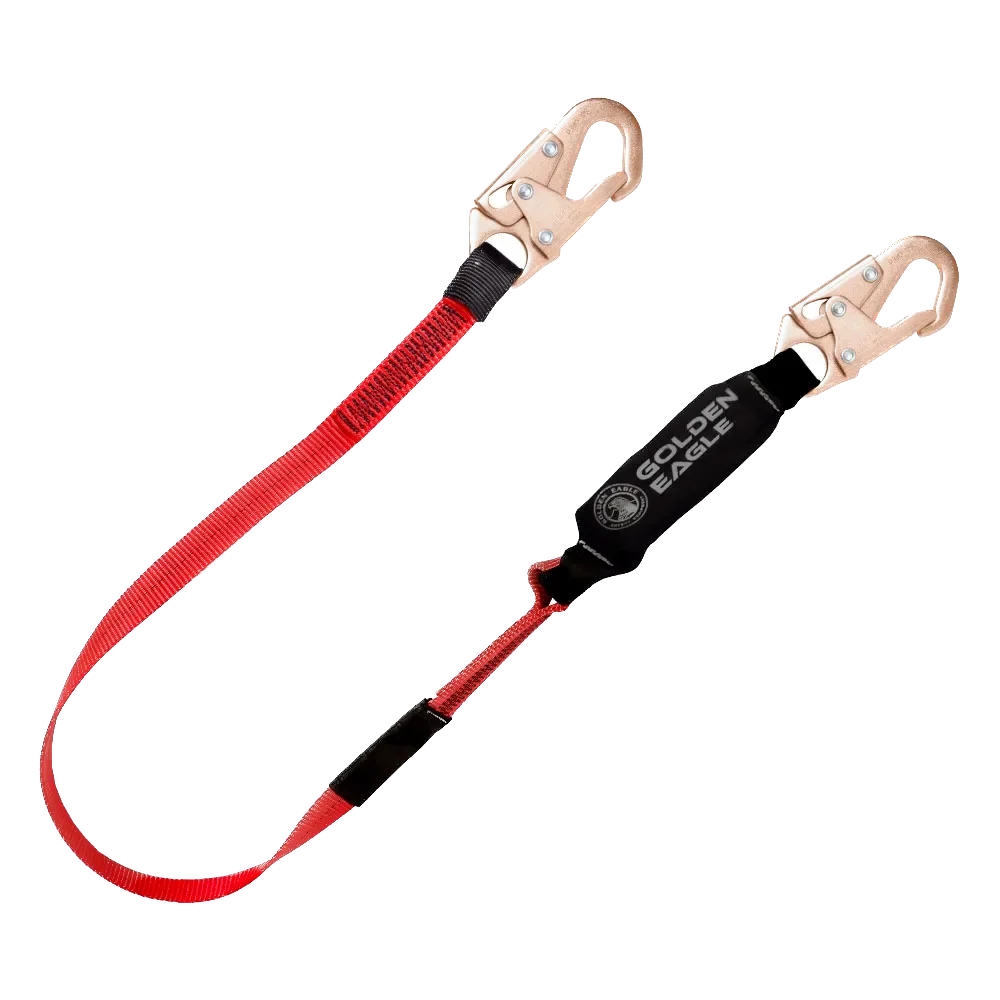 Amortiguador con línea de vida plana de 1.83 MTS gancho chico MOD. SAW-18